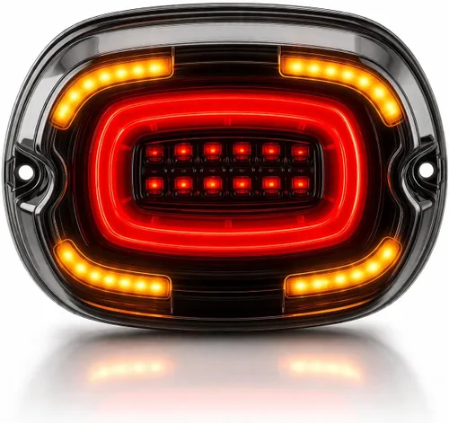 Miniatura 3 de Eagle Lights HALOZ - Luz trasera LED con intermitentes para motocicletas Harley Davidson