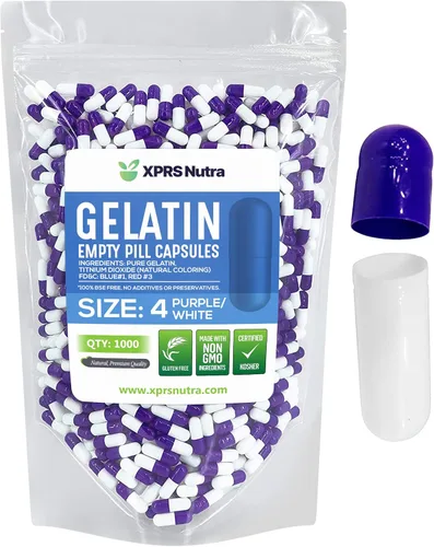 Miniatura 18 de XPRS Nutra Cápsulas vacías tamaño 4 – 100 cápsulas pequeñas de gelatina vacías – Pastillas de relleno de cápsulas de bricolaje – Cápsulas de gel