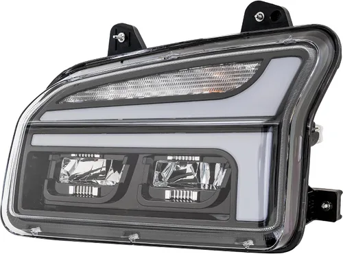 Garage-Pro Bombillas LED para faros delanteros del lado del conductor para Kenworth T880 2014-2022, carcasa negra, faros LED, repuesto # P546104100
