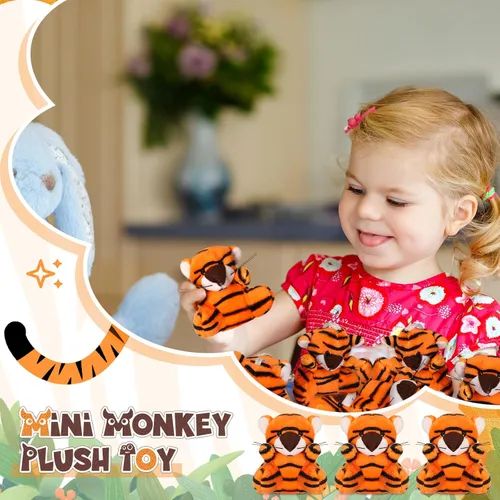 Miniatura 5 de Blueweenly 100 piezas de juguetes de peluche de animales pequeños de peluche a granel, mini llaveros suaves y lindos peluches pequeños, regalos a