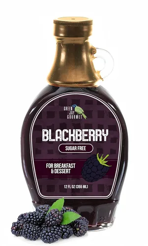 Miniatura 12 de Green Jay Gourmet Jarabe de arándanos sin azúcar, jarabe de desayuno premium sin azúcar con arándanos frescos y jugo de limón, jarabe de panqueques