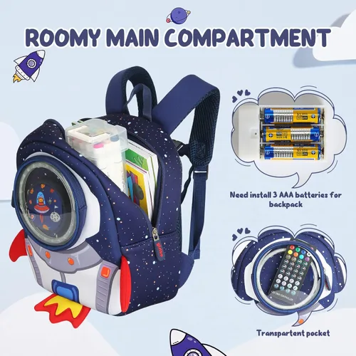 Miniatura 4 de yisibo Mochila para niños con correa de seguridad, mochila antipérdida para niños y niñas