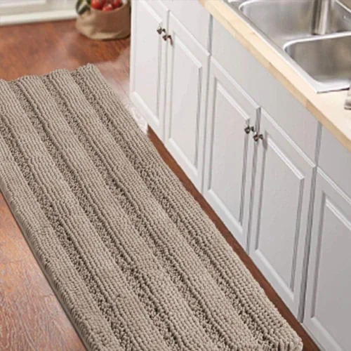Miniatura 36 de Turquoize Alfombras de Baño de Chenilla Peludas Alfombra de Baño Antideslizante Gruesas Alfombras Peludas para Baño Chenilla Juego de Alfombra