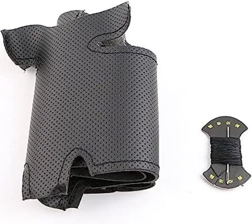 Miniatura 3 de Cubierta de volante de costura a mano para Kia K3 2013-2018 para Ceed Cee'd Cerato Forte Koup Forte5 2014 línea negra transpirable antideslizante