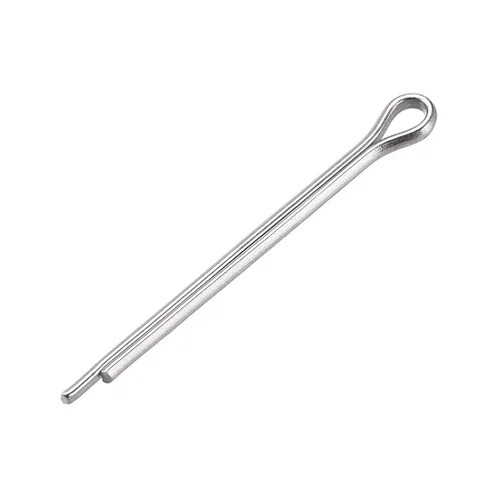 Miniatura 18 de uxcell Pasador de chaveta dividido, 0.039 in x 0.394 in, acero inoxidable 304, 2 puntas, llave de clip de sujeción en tono plateado, 30