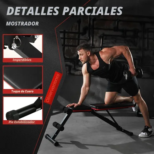 Miniatura 4 de Prensa de banco de pesas, bancos de entrenamiento ajustables para ejercicio con mancuernas en el gimnasio en casa, banco de inclinación estable