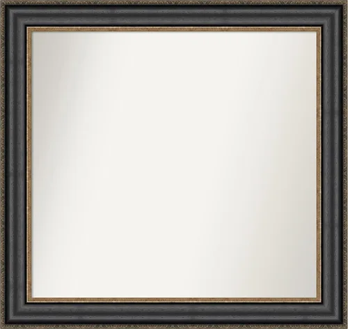 Miniatura 126 de Amanti Art Espejo personalizado, espejo de baño negro puente, espejo de pared o espejo de tocador de baño sobre el fregadero (26 x 26 pulgadas)