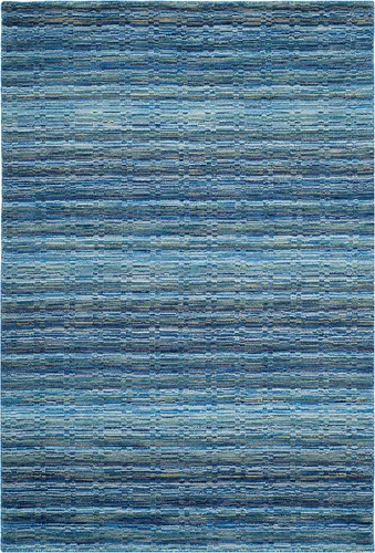 SAFAVIEH Himalaya Collection - Alfombra decorativa, 2 x 3 pies, azul y multicolor, lana hecha a mano, ideal para zonas de alto tráfico en entrada,