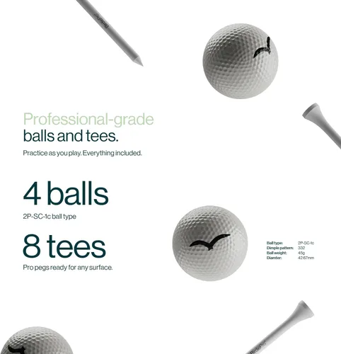 Miniatura 7 de BirdiePro® - Red de práctica de golf American Pro, red de golf resistente de 10 x 7 pies con objetivo EchoShield™ y red FlexWeave™, patio trasero