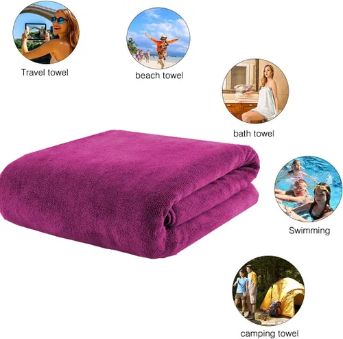 Miniatura 7 de Toallas de baño extra grandes de microfibra, toallas de baño y de playa, toallas de secado rápido, toallas absorbentes blandas