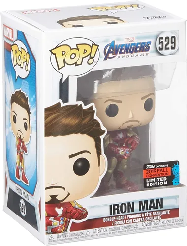 Miniatura 3 de Funko Pop de Marvel: Avengers Endgame: Tony Stark (Iron Man 3) con el Guantelete del Infitnito, exclusivo de la convención de otoño