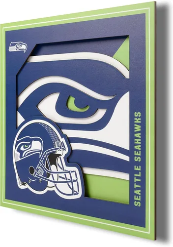 Miniatura 35 de YouTheFan Arte de pared de la serie de logotipos 3D con licencia oficial de la NFL, hecho de múltiples capas, listo para colgar en la pared, diseño