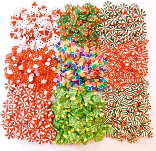 Miniatura 3 de Dijes de Navidad de 3.53 onzas (3.53 onzas), para decoración de uñas, adornos temáticos de caramelo de menta, rojo, blanco y verde