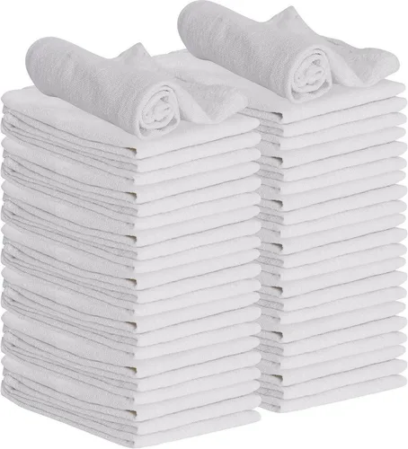 Miniatura 31 de GREEN LIFESTYLE Paquete de 150 toallas azules de 12 x 14 pulgadas, 100% algodón, superabsorbentes y duraderas para el automóvil, trapos reutilizables