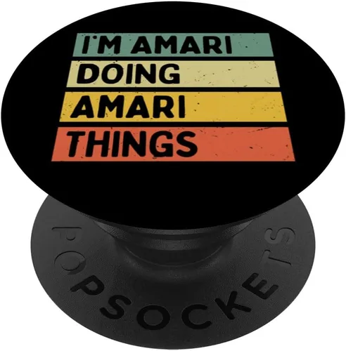 Miniatura 6 de I'm Amari Doing Amari Things - PopSockets MagSafe PopGrip con cita personalizada divertida para iPhone