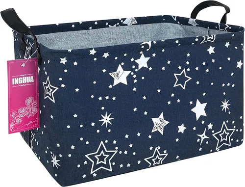 Miniatura 16 de Cesta de Almacenamiento Rectangular Organizador de Tela para Juguetes, Libros, Ropa, Regalos, Mascotas - Perfecto para Hogar, Oficina, Guardería