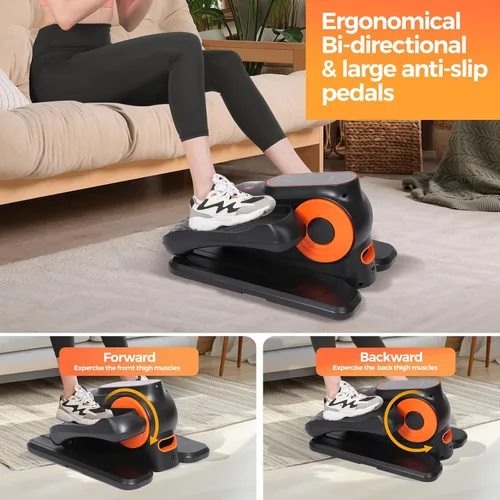 Miniatura 2 de Máquina elíptica de ejercicios, máquina elíptica debajo del escritorio, entrenador elíptico, ejercitador de articulaciones de piernas mientras está