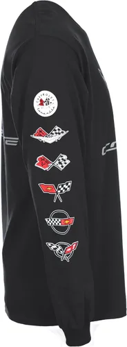 Miniatura 4 de JH DESIGN GROUP Chevy Corvette C7 - Camiseta de manga larga para hombre, color negro