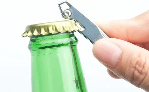 Miniatura 9 de Cuchillo plegable de bolsillo diario con llavero y 10 cuchillas reemplazables de cambio rápido, ultra compacto y ligero (acero inoxidable)
