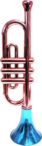 Miniatura 2 de Trompetas metálicas (13 pulgadas), juguetes musicales de plástico para niños, instrumentos que hacen ruido para fiestas de cumpleaños, regalos
