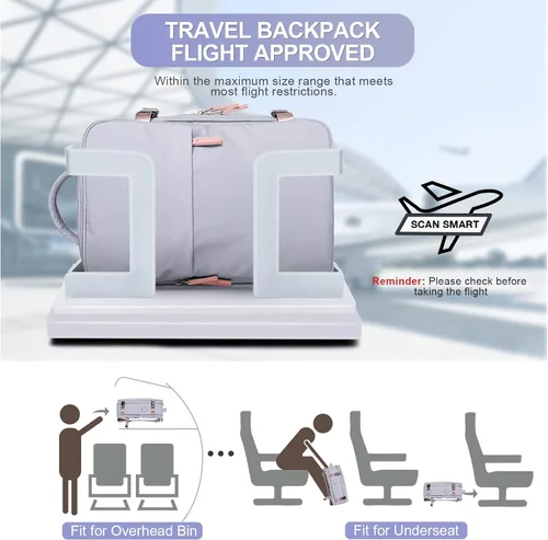 Miniatura 8 de Mochila casual de viaje, Púrpura claro, Mochilas Daypack