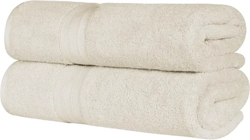 Miniatura 67 de Superior Juego de 2 toallas de baño de fibra larga 100% algodón peinado de 27.64 oz/m², para baño, ducha, cocina, súper suave, afelpado, altamente