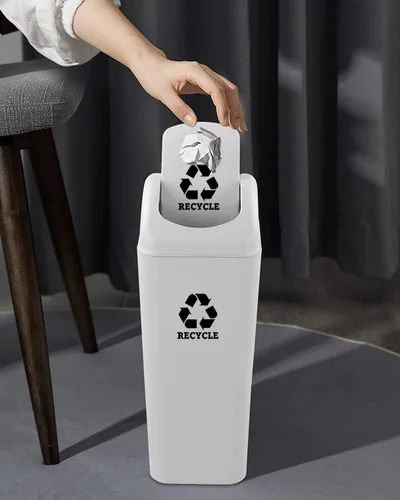 Miniatura 3 de Juego de 3 calcomanías de vinilo de reciclaje para basura, contenedor de compost, símbolo de cubo de reciclaje para organizar contenedores de basura