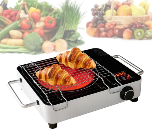 Miniatura 13 de GIHETKUT 2 burner Induction cooktop,110V 4000W induction hot plate with Brushed Panel,Knob Control,9 Power Levels, Kids Lock & Timer,LED touch