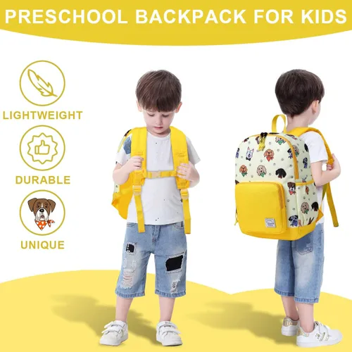 Miniatura 6 de VASCHY - Mochila preescolar para niños y niñas, liviana, resistente al agua, con correa en el pecho