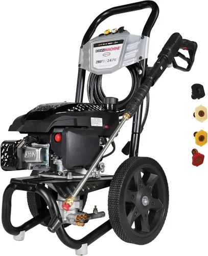 Simpson Lavadora a presión de gas de limpieza de 2900 PSI, lavadora residencial de 2.4 GPM con manguera de sifón, manguera de 25 pies, máquina