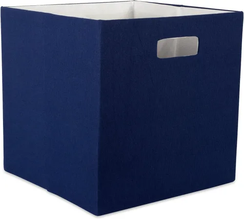 Miniatura 19 de DII Cubo de almacenamiento plegable de poliéster, sólido, ligero y duradero, cuadrado pequeño, 11x11x11 pulgadas, aguamarina