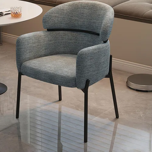 Miniatura 13 de Sillas de cocina de comedor con lino de algodón, juego de sillas de comedor con cojines, silla de sala de estar con almohadilla antideslizante