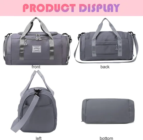 Miniatura 3 de RLGPBON Bolsa de gimnasio para mujeres y hombres, bolsa de lona para deportes, gimnasios y escapadas de fin de semana, bolsa de lona impermeable