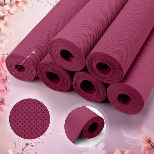 Miniatura 3 de Timgle Paquete de 12 alfombrillas de yoga a granel, 0.157 in de grosor, extra largas, antideslizantes, resistentes a desgarros, juego de ejercicios