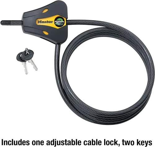 Miniatura 4 de Master Lock - Cerraduras de cable ajustables Python con 4 llaves, modelo # 8419KA-2