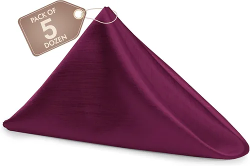Miniatura 77 de Ultimate Textile -1 docena de servilletas reversibles Shantung Satin - Majestic - Servilletas de tela Majestic de 17 x 17 pulgadas, color marrón