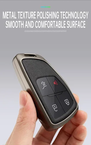 Miniatura 3 de KUNIO Funda para Llavero de Coche Compatible con Chevy Silverado Traverse Equinox Sierra 1500 2500HD 3500HD 2022-2025 Portallaves de Cuero PU Negro