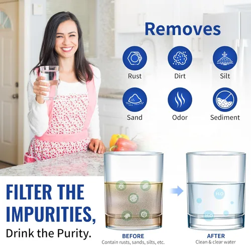 Miniatura 3 de CFS Cartuchos de filtro de agua de sedimentos de 10 x 2.5 pulgadas compatibles con los modelos Campbell 1SS - Filtro de repuesto de 5 micras