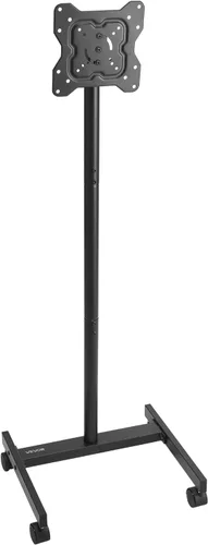 Miniatura 9 de VEVOR - Soporte de TV con ruedas, carrito de TV móvil para pantallas de 17 a 55 pulgadas, de retrato a paisaje, soporte de TV portátil con ruedas