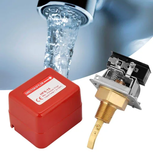 Miniatura 5 de 1/2" interruptor de agua, HFS-15 rosca ajustable doble tiro SPDT 220VAC 15A control de agua 1.0Mpa