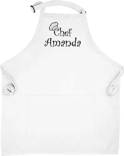 Miniatura 8 de Custom Apron Embroidered Kitchen Apron Women Chef Apron For Men Personalized Apron With Pockets Negro