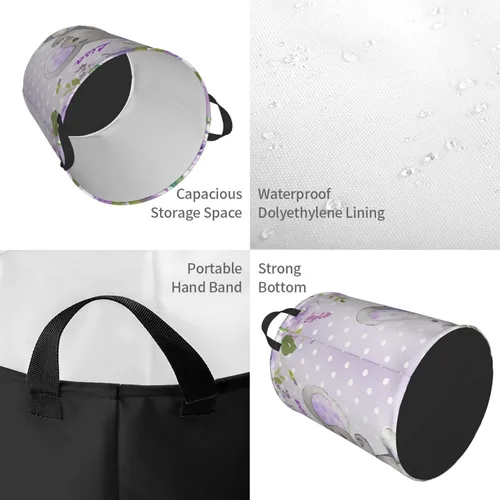 Miniatura 3 de Cesta de lavandería personalizada con nombre, plegable, impermeable, con asas, para ropa de dormitorio, juguetes Opción 4