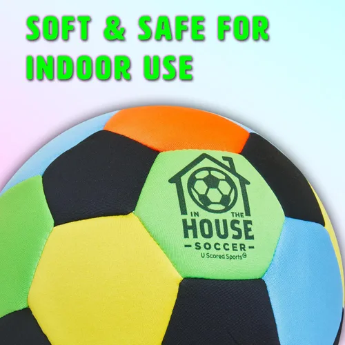 Miniatura 3 de in The House - Balón de fútbol acolchado tamaño 4 para niñas (mayores de 3 años), niños (mayores de 3 años) y adultos, lleva la práctica de fútbol a