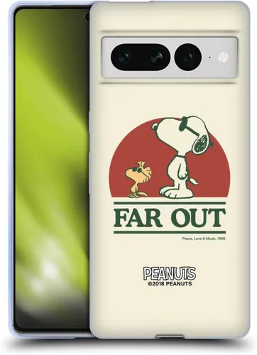 Miniatura 88 de Head Case Designs Funda de gel Woodstock 50th con licencia oficial de Peanuts Snoopy Guitar 1969 [protección de grado militar] compatible