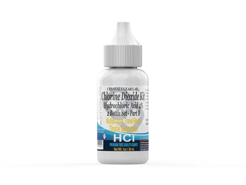 Miniatura 6 de Crystal Clear Lab - Juego de dióxido de cloro puro de CDS con botellas de una sola gota, HCl grande, 2 onzas líquidas