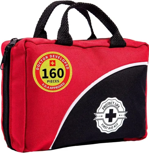 Miniatura 13 de Protect Life Kit de primeros auxilios para el hogar y la empresa, 250 piezas - Kit médico de emergencia para acampar y senderismo