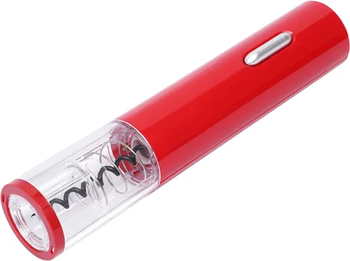 Miniatura 8 de Abrebotellas de vino eléctrico rojo, abridor automático de botellas de vino eléctrico con batería Sacacorchos de acero inoxidable con cortador