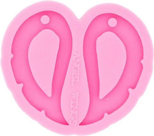 Miniatura 2 de Angel Wings Pendientes ahuecados en forma de pluma, moldes de resina, moldes de silicona para fundición de resina, hechos a mano, joyería de moda