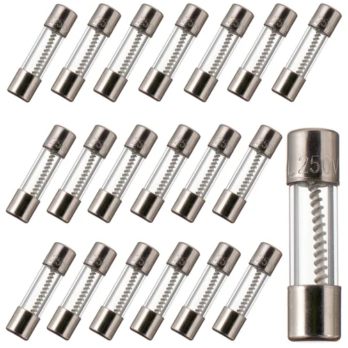 BOJACK T5AL250V 0.197x0.787 in 5A 250V Fusibles de soplado lento 5 amperios 250 voltios 0.2 x 0.78 pulgadas tubo de vidrio fusibles de retardo de