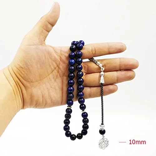 Miniatura 6 de Lapislázuli Tasbih - Pulsera islámica de 33, 45, 66, 99 cuentas